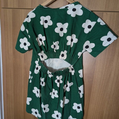 Compania Fantastica green floral short dress small like new