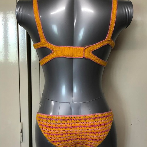 Athletic knitted swimsuit new, size S, multicolor