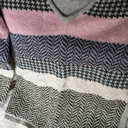 Naf Naf sweater used with silver thread, size medium