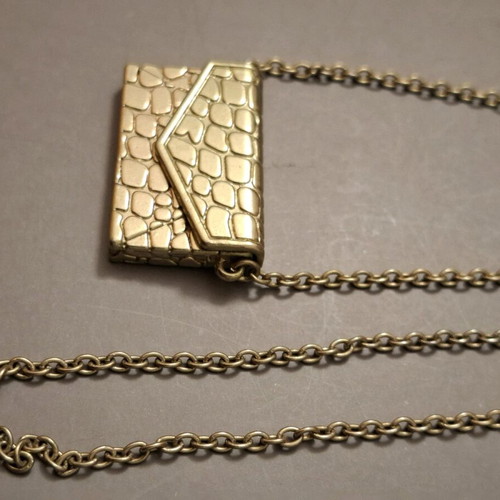Abysse pendant bag in gold tone with chain used