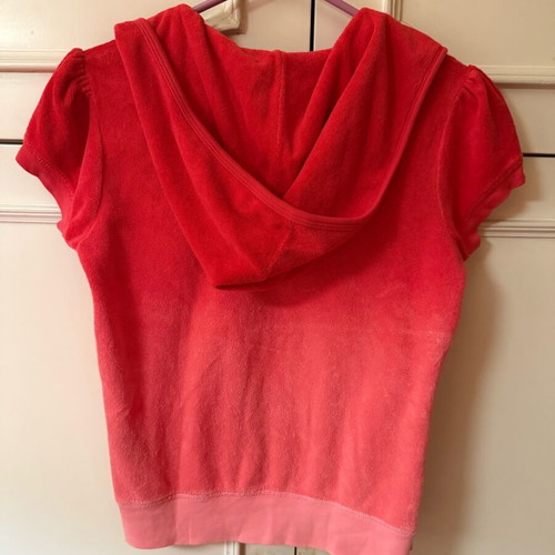 Juicy Couture short sleeve terry jacket like new, orange, size M