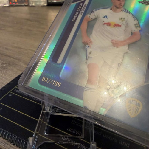 2026 Topps Chrome Premier League Soccer Anton Stach Aqua True Refractor card new
