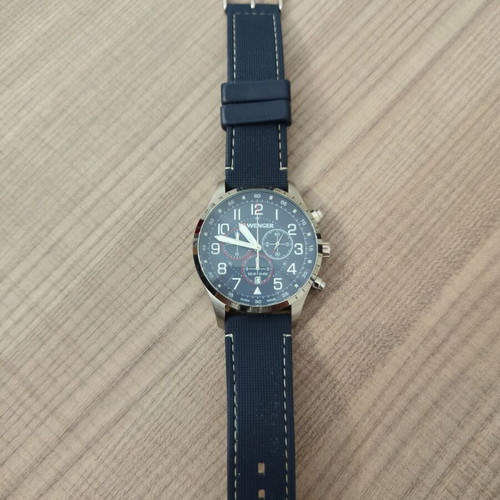 Wenger Attitude Blue Rubber Chronograph watch like new