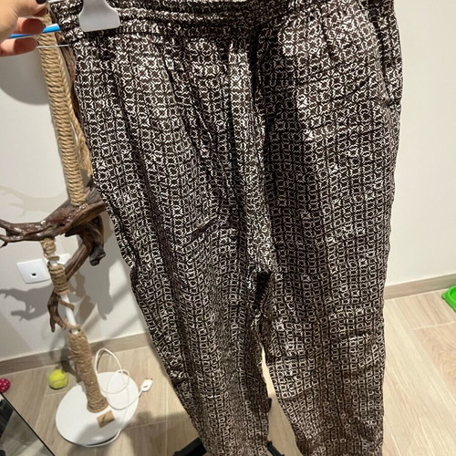 Zara pants palazzo with waist tie like new size M