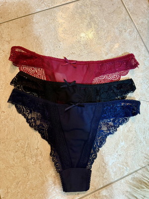 Set of 3 lingerie new, black and blue
