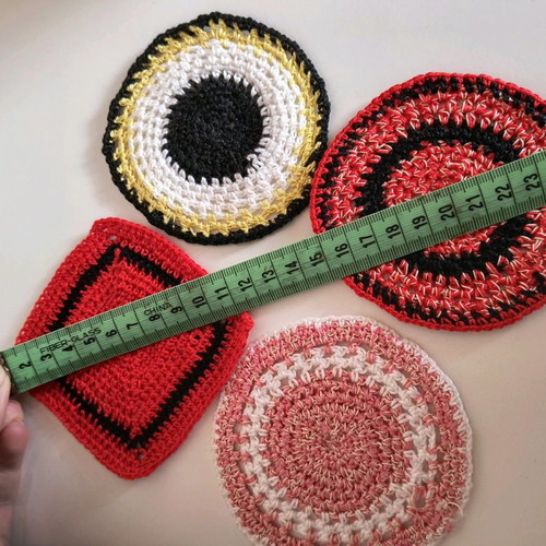 Handmade coasters new, set of 4 pieces