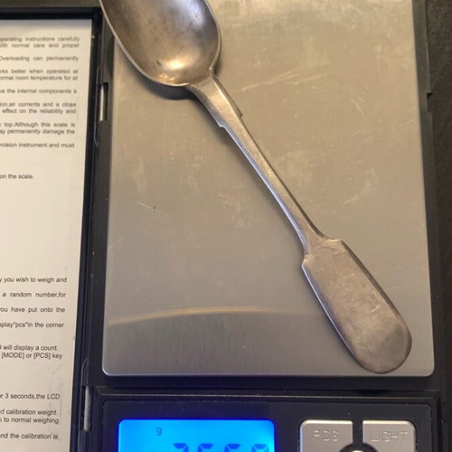 Silver spoon of Tsarist Russia used