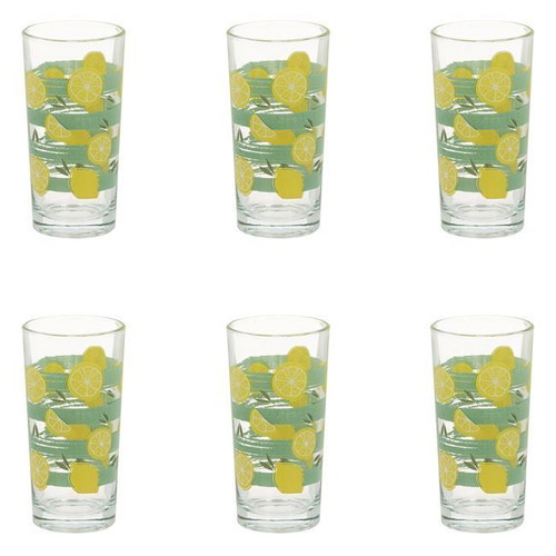 Lemons water glasses new, set of 6 pieces 250ml