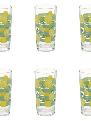 Ποτήρια νερού Lemons καινούργια, σετ 6 τεμαχίων 250ml