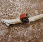 Silver ring with red stone new