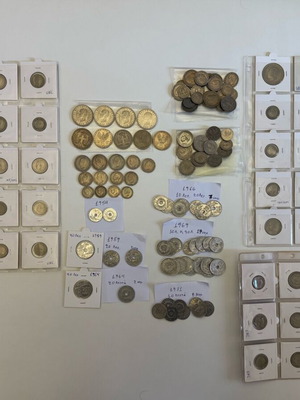 Greek coins 1950-1971 used, pack of 145, Pavlos Konstantinos