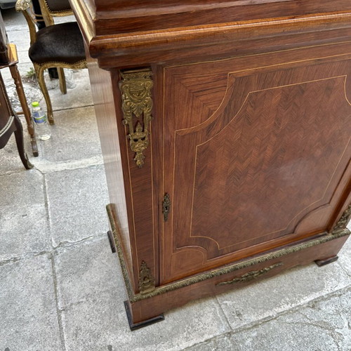 Bayou cabinet with marble and brass details, used