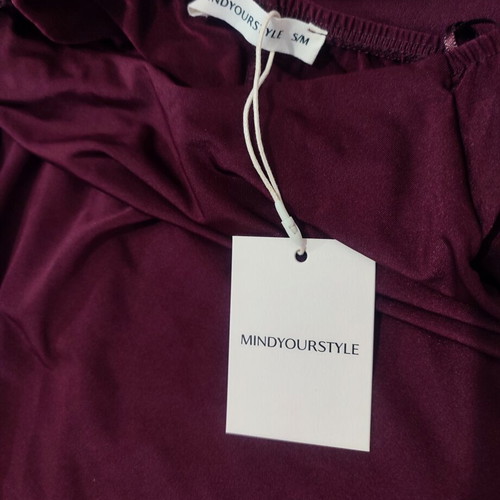 Mindyourstyle long cut-out dress new, plum purple