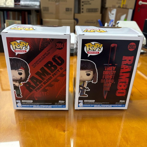 Funko Pop! John Rambo 2003 and 2004 new in box