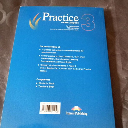 Practice Exam Papers 3 English book like new