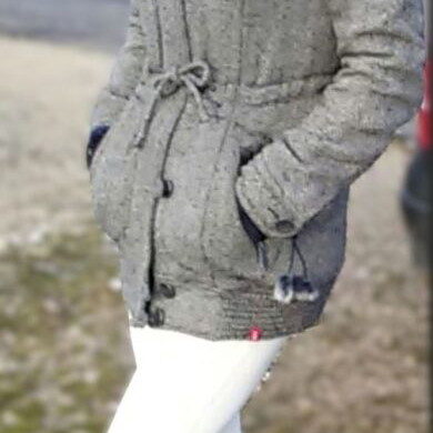 Women's parka edc by Esprit like new, size S, wool texture with hood and fur