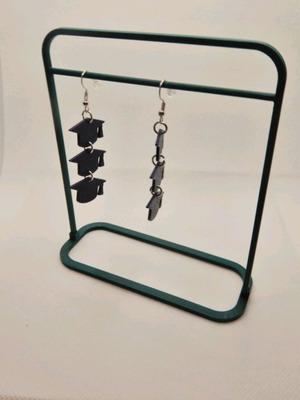 Blue 3D Printed Earrings new, minimal style