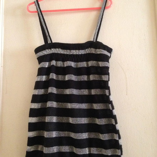 Glitter Top Le Vertige No1 used, black and silver