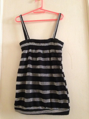 Glitter Top Le Vertige No1 used, black and silver