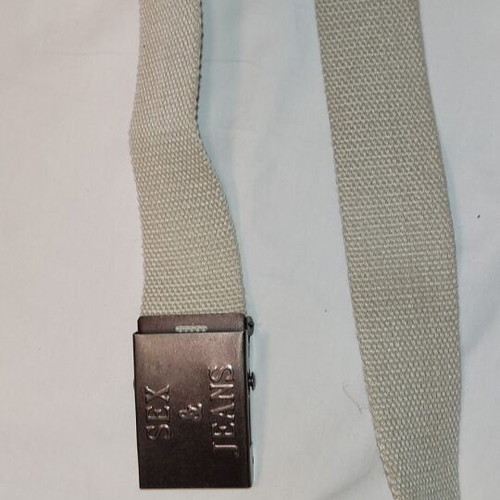 Sex and Jeans adjustable belt used, white