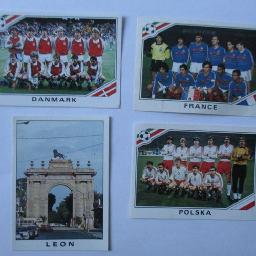 Panini Mexico 86 stickers used, lot of 4