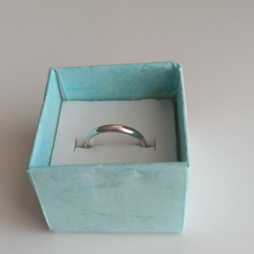 Vintage 925 Silver Ring Bombé Shape, Thin Band like new