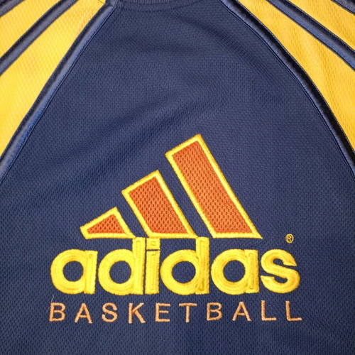 Adidas Basketball shirt like new, size Large, blue and yellow vintage