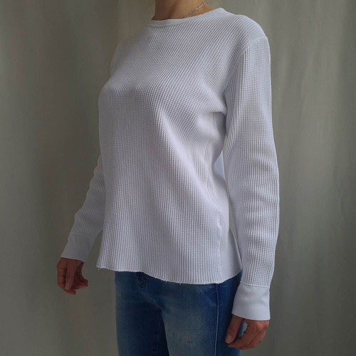 Beams Japan White Cotton Sweater Size M Like New