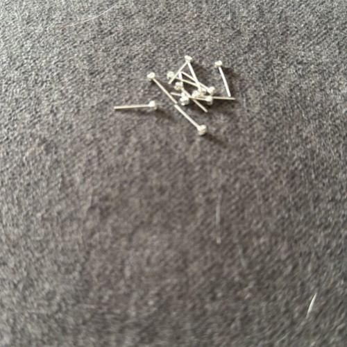 Nose piercings new, silver, pack of 12