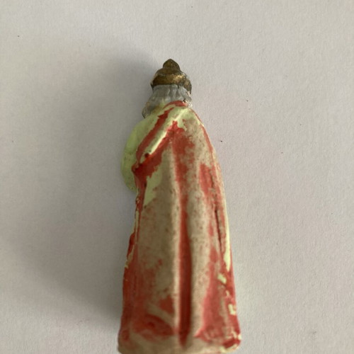Vintage Gesso Nativity Wise Man Figurine Melchior 1940s