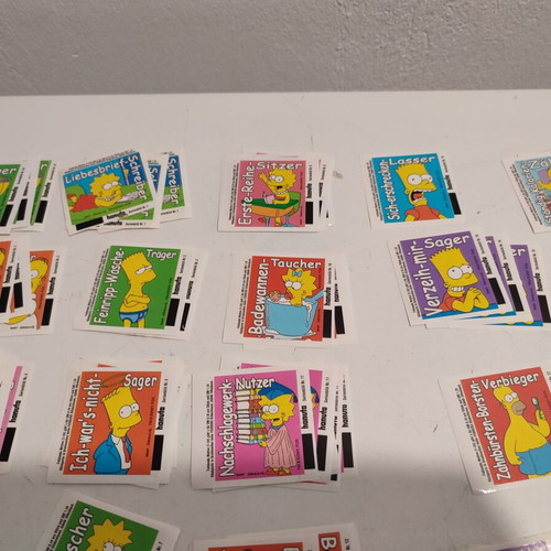 Simpsons stickers new, collection from Hanuta biscuits 25 different