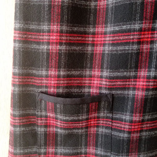 Short dress in mod style like new, plaid black and red