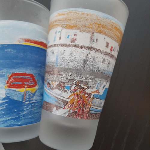 Glasses used, set of 3 with small marks