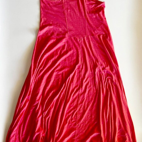 On Line long coral dress like new, cotton, size Small/Medium