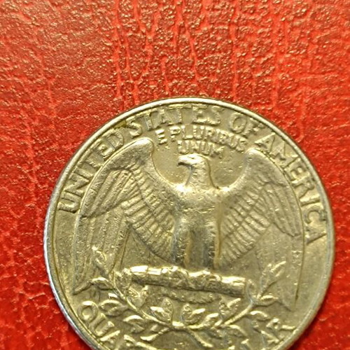 USA 1/4 Dollar 1985 D used with error no reeded edge