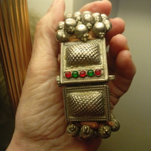 Gajre Antique Silver Bracelet from Rajasthan, used