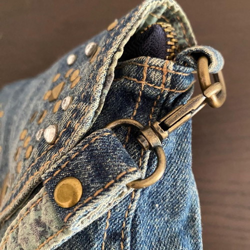 Vintage denim jeans shoulder bag STR Accessories like new, blue