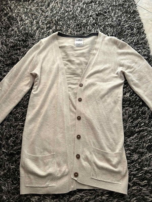 Bershka women's cardigan with pockets like new, beige, size M