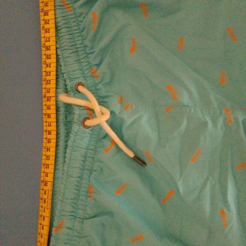 Pull & Bear men's swim shorts medium, turquoise and orange