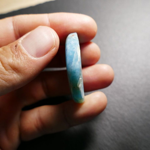Larimar Cabochon natural stone new from Caribbean 14.1 g