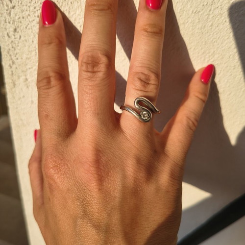 Silver ring 925 with agma hallmark like new