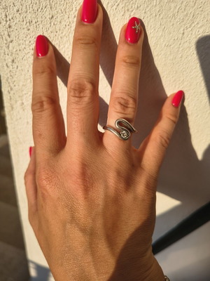 Silver ring 925 with agma hallmark like new