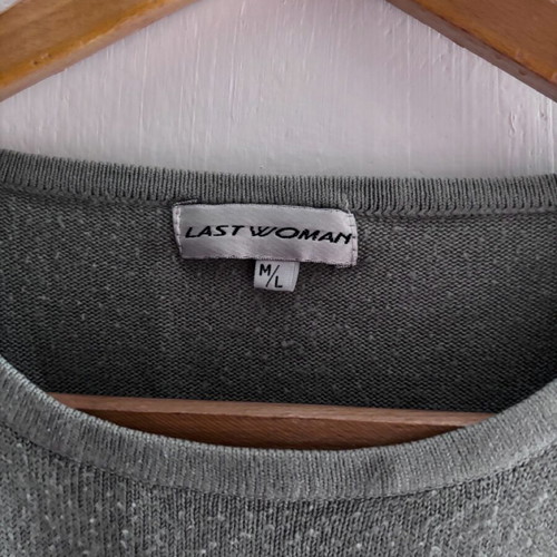 Long-sleeve ombre blouse used No M/L gray