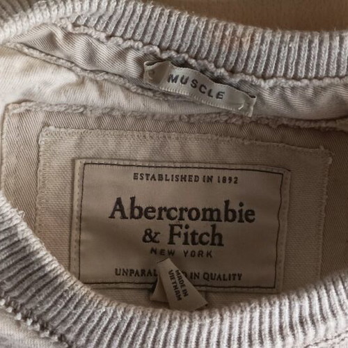 Abercrombie & Fitch long-sleeve shirt men's used, gray, size S