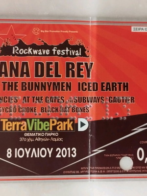 Rockwave Festival 2013 ticket like new, complete hard copy