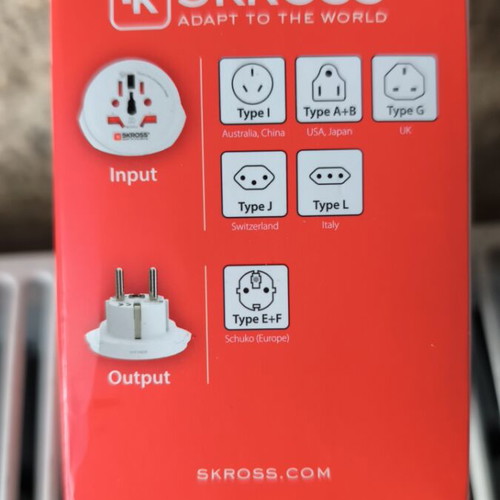 Skross Country Travel Adapter European plug new