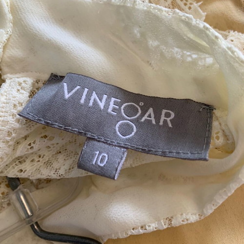 Vinegar see-through blouse with lace like new, beige