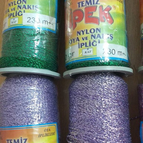 Lace threads new, set of 7 pieces