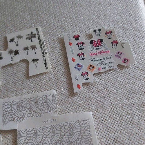 Nail tattoo stickers new, set of 5 pieces