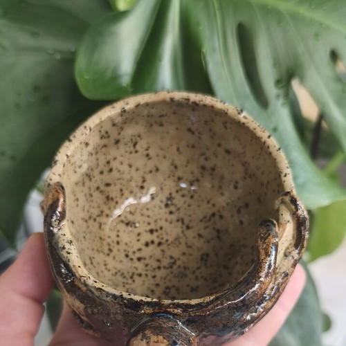 Handmade ceramic octopus cup with handle